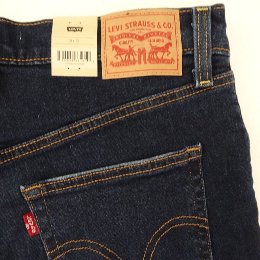 Levi's Ribcage Straight Ankle Jeans Size 31x27 Blue Denim Stretch Distressed - Picture 7 of 11